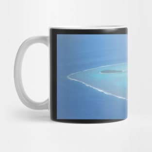 Aitutaki Lagoon Motu Maina Aerial View Mug